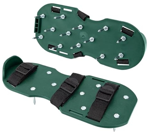Belüfterschuhe für Gras | Verstellbarer 2 x Yard Belüfter | Heavy Duty Spikes Lockerschuhe Haushalt Hofzubehör Gartenbedarf