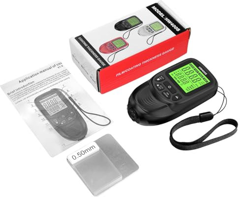Lackdickenmessgeräte Digital Auto Beschichtung Dicke Messgeräte Tester Lackdickenmessgerät Messgeräte Große LCD-Hintergrundbeleuchtung