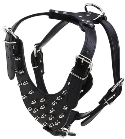 COLLBATH Pettorina Per Cani Da Compagnia Imbracatura Resistente All'usura Accessorio Per Animali Domestici Gilet Portatile Per Passeggiate Borchiette Rotonda in Metallo