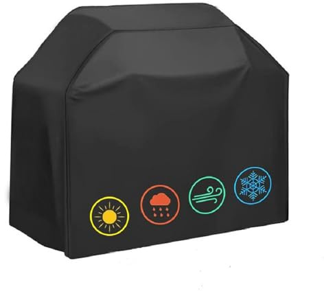 Copertura per barbecue da esterno, in tessuto Oxford 210D, impermeabile, anti-UV, con coulisse regolabile, per Nexgrill Expert Grill e altro (114,3 - 190,5 cm)