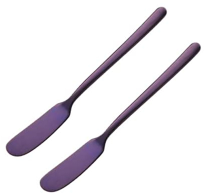 Coupe-beurre en Acier Inoxydable 2 Pièces, Résistant à Rouille | Beurre et Fromage, Usage en Restaurants et Épiceries, Couleur Pourpre, Coupe et Tranchage Polyvalents
