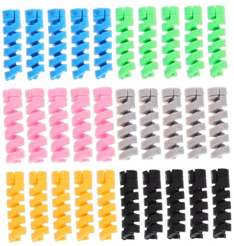 Operitacx 30pcs Silicone Charging Cable Cover Data Cable Protective Cover Cord Protector for Phone and Phone Chargers