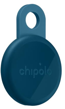 Chipolo LOOP – Laddningsbar Bluetooth-spårare för nycklar och väskor | Funkar med Apples Hitta min eller Googles Find Hub, Ring din mobil och Varningar utanför räckvidden för Android - Marin