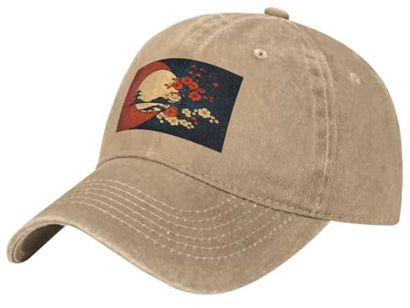 WHJSHOP Casquette de baseball noire pour adulte Motif fleurs de prunier chinois Pour homme et femme Confort réglable, Naturel, taille unique