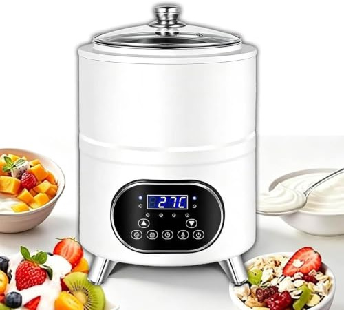 LJLYYDS Yogurtiera Professionale, Yogurtiera Automatica per Yogurt Biologico Fatto in Casa, Macchina Fermentazione Yogurt Commerciale, Rivestimento Interno Impermeabile White-8L