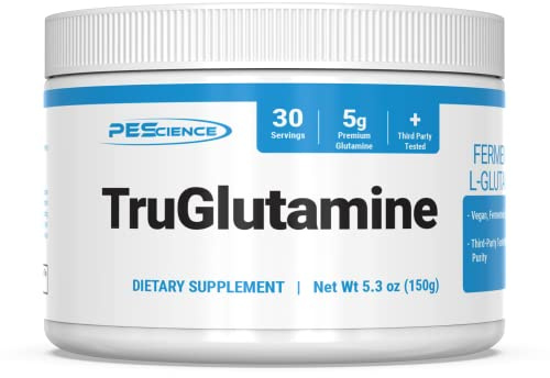 PEScience TruGlutamine, Fermented L-Glutamine Powder, Gut Health Support, Vegan, Third-Party Tested - Unflavored, 30 Servings