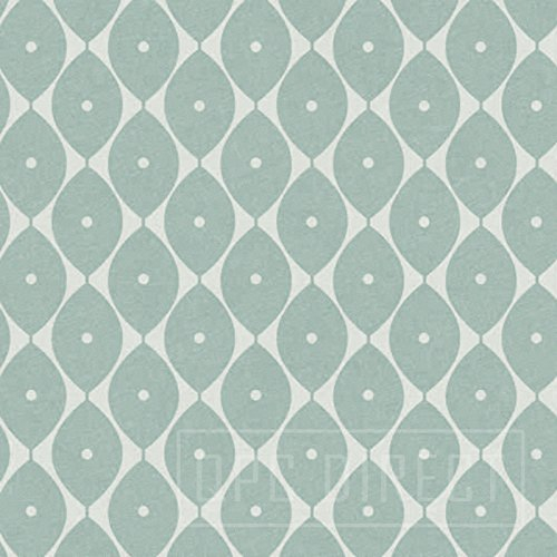 QPC Direct Abstract LEAF Print PVC Oilcloth Table Cover Vinyl Tablecloth 2 Metres (Duckegg)