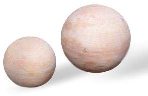 2er Set Kugeln ø ca. 22 + 17 cm aus Terracotta Terrakotta Deko Garten Rosenkugel Mediterran