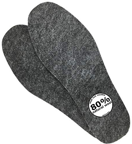 Wool Felt Warm Insoles,Felt Insoles for Boots and Shoes,Wool Insoles for Men (Men's 11/Women's 12)