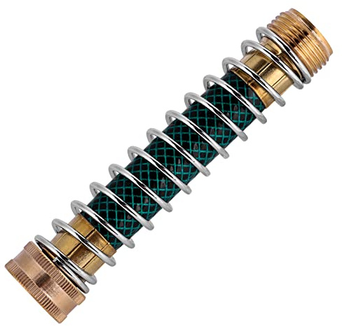 Messing Gartenschlauchverbinder Splitter Schlauchadapter Verlängerung Wasserhahn Gartenschlauch Federwindung Knickschutz für Rasen und Garten