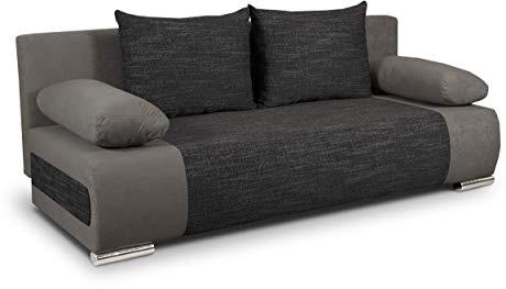 Sofnet - Schlafsofa Naki mit Bettkasten (Alova 36 + Berlin 02) | Sofa mit Schlaffunktion, Bettsofa, Schlafcouch, Strukturstoff, Bettkasten, große Schlaffläche, modernes Design