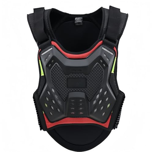 Bambini Moto Armatura Ciclismo Skateboarding Petto Posteriore Spine Protector Vest Bambini Moto Giacca per Il Corpo Della Colonna Vertebrale Black,XL
