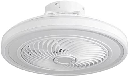 BEL AIR Home - Vinci LED Ceiling Fan with Remote Control - 4 Wind Speeds, Adjustable Light 3000K-6500K, Energy Efficient 80W, Quiet 22-32 dB, White, Plastic