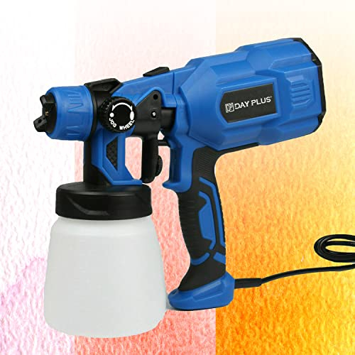 Pistola a spruzzo per vernice elettrica, 550 W, per vernici a dispersione/lattice, vernici e smalti per interni ed esterni, contenitore da 800 ml, 3 modalità di spruzzo, 550 W