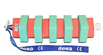 Schwimmgürtel Jugendliche Farbe Grün/Rot mit Sicherheitsverschluß 100cm Länge, verstellbarem Gurtband und abnehmbaren Plastazote-Schwimmern. Geeignet für Schwimmtraining. Nur so viel Hilfe wie nötig!