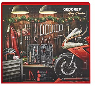 GEDORE 3304900 red R49002042 Adventskalender 2022, 42 teilig, Adventskalender für Männer, Männer Geschenk, Werkzeug-Adventskalender 2022