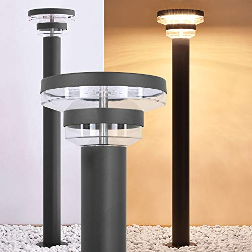 Maxkomfort LED Aussenleuchte Standleuchte Gartenleuchte Wegeleuchte Lampe 9W Edelstahl 80cm modern IP54 313-800