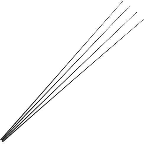 LureSport 4 pezzi 50 cm Asta in Carbonio Solido per Punta Canna da Pesca, Componenti per Costruzione Canna da Pesca, Accessori per Riparazione Fai-da-Te