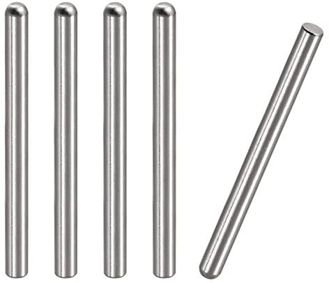 sourcing map 5 Stück Zylinderstifte 5x70mm Dübelstift 304 Edelstahl Rundkopf Holz Etagenbett Regalstifte Stützregale Befestigung Elemente