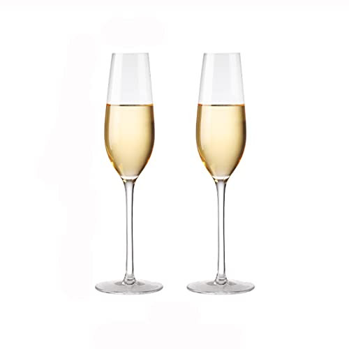 Flute da champagne per la casa Coppia di bicchieri da vino in cristallo Bicchieri da vino Flute da champagne soffiato a mano per la casa Vita quotidiana Matrimonio Tostatura Bere champagne per feste (
