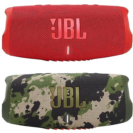 JBL Charge 5 - Waterproof Portable Redtooth Speaker - Red/Camo (Pair)