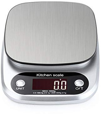 Balanzas para pesar alimentos, Balanzas digitales for alimentos Balanzas eléctricas for cocinar con pantalla LCD, Balanza electrónica for cocinar, for el hogar, Cocina (Color : Silver, Size : 10kg/1g)