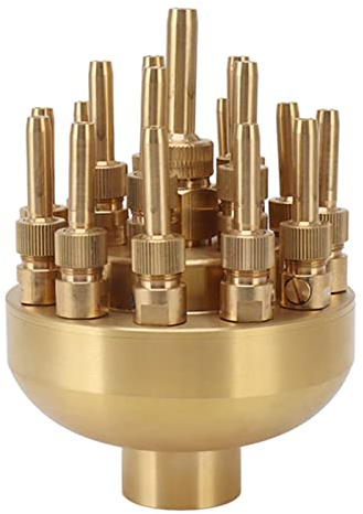 ZLXHDL Fountain Nozzle 40kpa 3 Layers Brass Water Fountain Nozzle Adjustable Sprinkler Spray Head for Garden Pond Suitable for Fountains (G1,5 Zoll 15,3 cm)