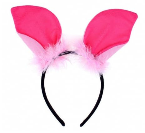 Zeayebsr 1PCS Fliegender Schwein-Cartoon-Kopfschmuck - Haarreifen mit Ohren | Ears in Rosa mit roter,ohren haarreif, Haarschmuck für Fasching & Karneval | Kostüm für Kinder und Erwachsen