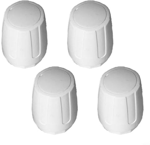 Aprilsunnyzone Lot de 4 bouchons de valve de radiateur, interrupteur à volant pour chauffage au sol, filetage M30 x 1,5 - Commutateur automatique de valve de contrôle de la température (long)
