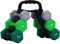 SPORTNOW Hanteln Set 6 Kurzhanteln mit Klappbarem Hantelständer, 2 x 1kg, 2 x 3kg, 2 x 5kg Hexagon-Hanteln, Kugelhantel für Fitness, Gymnastik, Zuhause