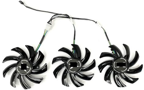 85MM T129215SU Cooling Fan Compatible with 309 Radeon RX 6700 XT Graphics Card Cooler Fan(Black 3-Fan)