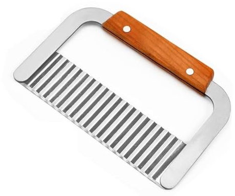 Crinkle Cutter, 2025 New Crinkle Chip Cutter, Stainless Steel Potato Chipper for Various Fruits Vegetables - 1Pieces