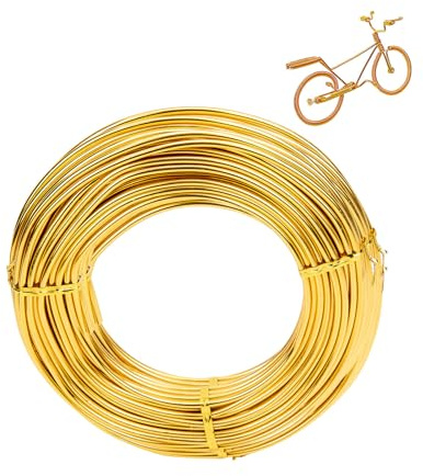 Hantverkstråd 2 mm x 50 m, silvertråd, smyckestråd guld