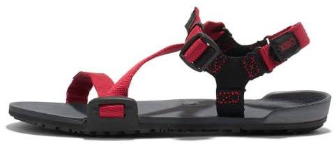 Xero Shoes Kids' Z-Trail Athletic Sport Sandal, Charcoal/Red, 3 Little Kid