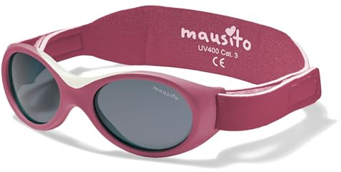 Mausito BABY sunglasses girl 0-24 months | Flexible BPA-Free infant sunglasses with adjustable strap & soft nose pad | 100% UV Protection Baby Sunnies | European design made for kids