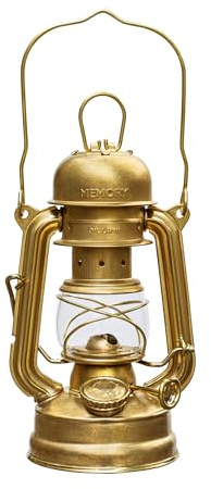 Thous Winds Antique Brass Hurricane Lamp – Outdoor Weatherproof Paraffin Lantern with 150ml Tank, 10H Burn Time for Camping & Garden Emergency Use
