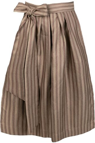 Edelnice Trachtenmode verschiedene Dirndlschürzen, edel, schlicht, blau oder beige für Midi Dirndl Gr. 32-54 (Beige, 38-42)