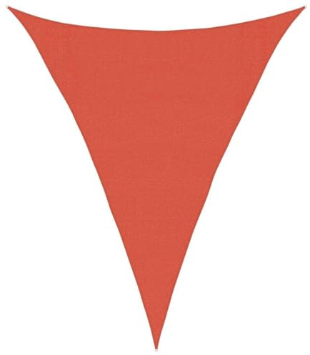 vidaXL Toldo de Vela Triangular HDPE Terracota 160 g/m² 3x4x4 m