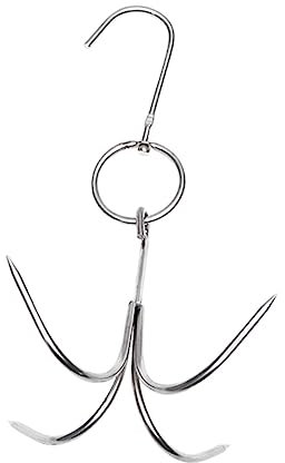 Zerodeko Edelstahl Fleischhaken Hängering Für Fleisch Und Schinken Aufbewahrung Röstaromen Fleischaufhängung Für Jäger Metzger Und Räucherofen