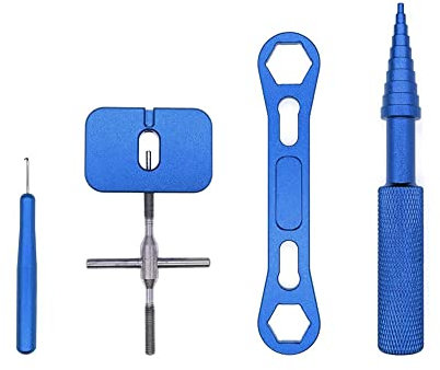 Wrtysully Rollen-Reparatur-Werkzeug-Set für Angelrollen-Wartung, Spulen-Demontageschlüssel, Blau