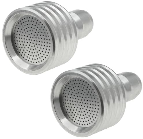 2 Pack 0.4mm/0.5mm Power Washer Shower Nozzle Stainless Steel Pressure Washer Tips Soft Rain Shower with a 1/4 Quick Connector Adapter Pressure Washer Nozzles for Car Washing and Garden Watering