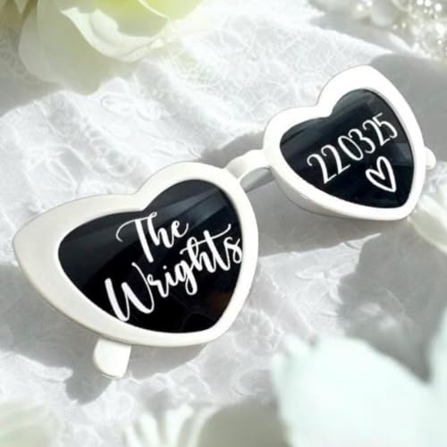 Personalised Wedding Sunglasses Stickers, Custom Name Date Decals, Wedding Favours, Hen Party, Stag Party,Birthday Gifts