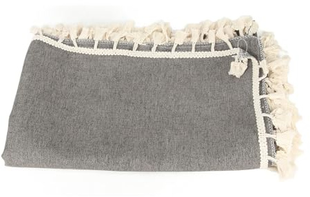Cocoarm Mantel Rectangular Estilo Japonés, Cubremesa de Fibra de Poliéster con Flecos de Encaje para Decoración de Hogar, Restaurante o Hotel (140 * 180cm)