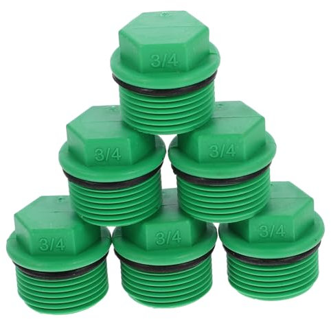 BESTonZON Lot de 10 Bouchons Filetés Ppr 6/4 Verts pour Tuyau D'arrosage Extérieur, Accessoires Jardin Étanches, Bouchons Multi-usages Résistants en Plastique Robuste, Installation Manuelle Rapide