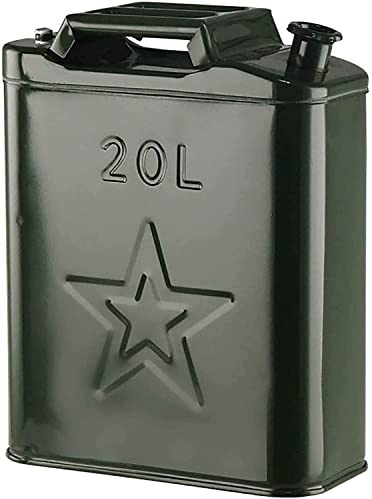 Generisch Kanister, tragbarer 20-Liter-Kanister aus Metall, Benzinkanister zur Lagerung von Kraftstoff/Benzin/Diesel/Öl, Notstromversorgung für Fahrzeuge
