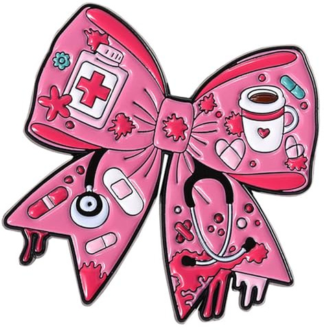 Spilla a forma di strumento di benessere del fumetto per infermieri medici elegante accessorio in lega gioielli per abiti quotidiani accessorio casual uniforme accessorio per medici, Misura unica