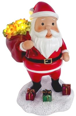 Figura di Babbo Natale - Figura di resina sintetica illuminata, decorazione di tavoli festosi | Accessorio per la casa decorativo per decorazioni d'interni, , scaffale, festa, festival invernale