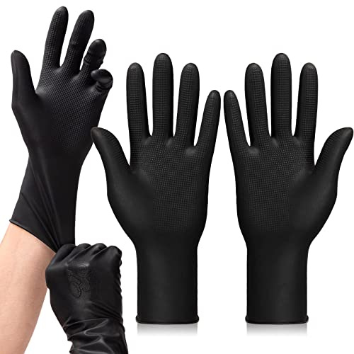 Sinaya Reusable Latex Cleaning Gloves, Extra Thick Heavy Duty Non-Slip Waterproof Gloves Rolled Cuff Design, Multipurpose Household Kitchen Dishwashing Gardening Industrial Protective Gloves