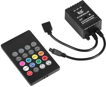 GLOGLOW Tragbare LED Musik Controller 20 Tasten IR Remote Sound Sensor Controller für RGB Flexible Farbe Streifen Lichter mit Sound Aktivierung Funktion