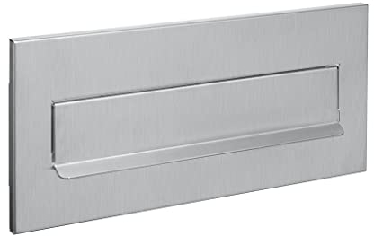 Einwurfklappe Briefeinwurf Briefklappe 100% Edelstahl 310x80 Mauerdurchwurf C4 (Edelstahl 310x135)